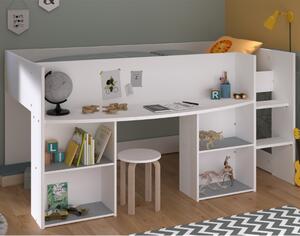 Letto a soppalco cameretta bambini moderna 204xH104 bianco Children