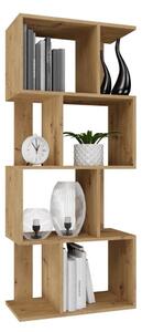 Libreria design moderno soggiorno 60xH140 cm quercia Snake