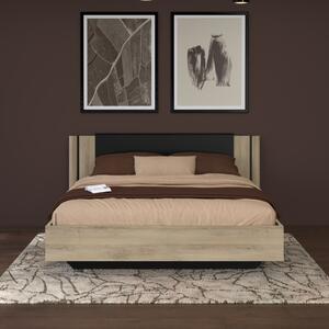 Letto moderno matrimoniale design 160x200 rovere nero West