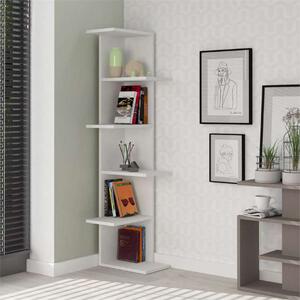 Libreria design moderno soggiorno 37xH141 cm bianco ZigZag