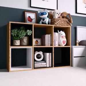 Libreria design moderno soggiorno 110xH75 rovere oldwook Leer-3