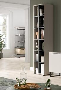 Libreria da parete moderna 45xH192 beige nero Luxor