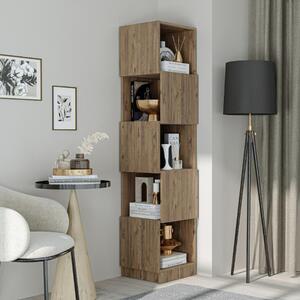 Libreria moderna soggiorno angolare design ufficio 42xH188 cm rovere Ardea