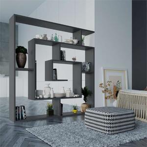 Libreria moderna design soggiorno 125xH129 antracite Maze