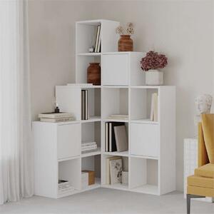 Libreria moderna industrial parete soggiorno design 151xH151 cm bianco Mable