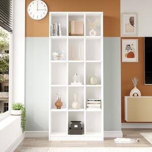 Libreria moderna design soggiorno ufficio 76xH180 bianco York