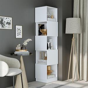 Libreria moderna soggiorno angolare design ufficio 42xH188 cm bianco Ardea