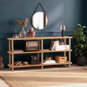 Libreria moderna mobile multiuso 150xH74 cm rovere Soren