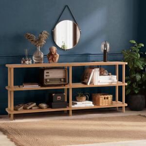Libreria moderna mobile multiuso 180xH74 cm rovere Soren