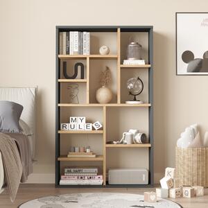Libreria moderna design soggiorno ufficio 75xH124 rovere antracite Camelia