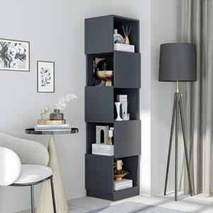 Libreria moderna soggiorno angolare design ufficio 42xH188 cm antracite Ardea