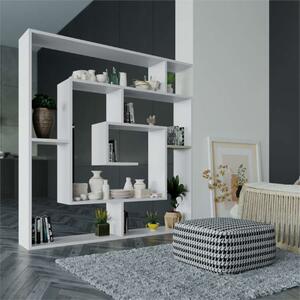 Libreria moderna design soggiorno 125xH129 bianco Maze