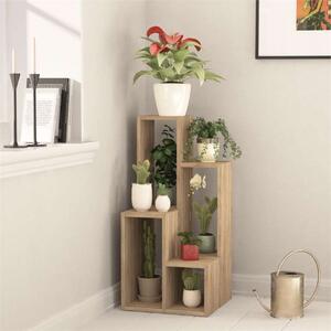 Libreria moderna fioriera portapiante design 42xH89 cm rovere Edera