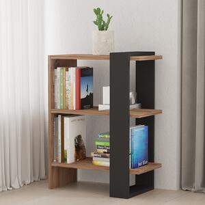 Libreria moderna bassa design colonna 51xH70 cm rovere antracite Vento