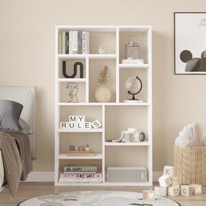 Libreria moderna design soggiorno ufficio 75xH124 bianco Camelia