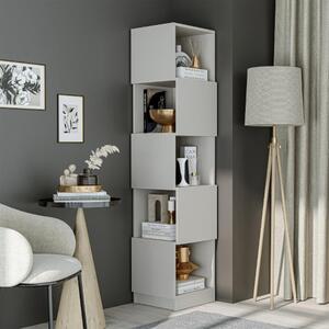 Libreria moderna soggiorno angolare design ufficio 42xH188 cm tortora Ardea