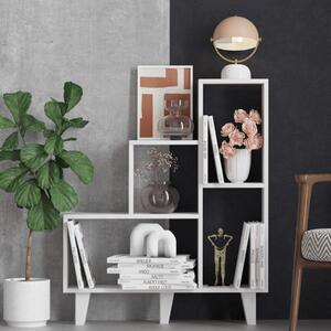 Libreria moderna soggiorno design 88xH106 cm bianco Averis
