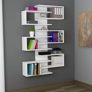 Libreria moderna soggiorno design colonna 75xH161 cm bianco Eron
