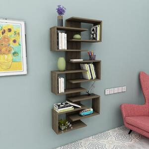 Libreria moderna soggiorno design colonna 75xH161 cm noce Eron