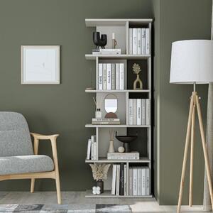 Libreria moderna soggiorno design ufficio 62xH165 cm tortora Scripta