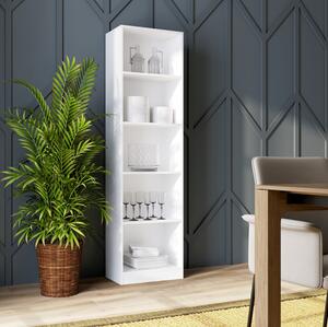 Libreria moderna soggiorno design 50xH181 cm bianco Marrakech