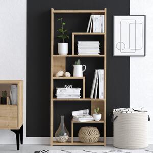 Libreria moderna soggiorno design colonna componibile 60xH150 cm rovere Aurelia