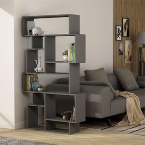 Libreria moderna soggiorno design 96xH168 cm antracite Yanira