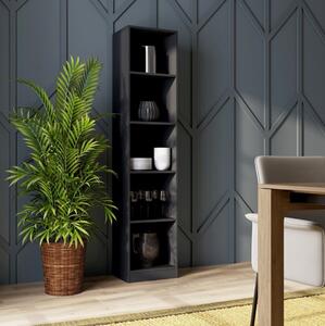 Libreria moderna soggiorno design colonna 40xH182 cm nero Lago-A