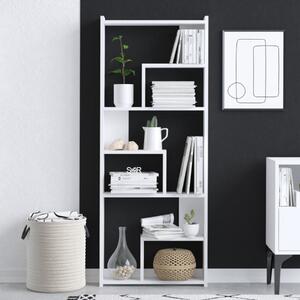 Libreria moderna soggiorno design colonna componibile 60xH150 cm bianco Aurelia