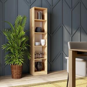 Libreria moderna soggiorno design colonna 40xH182 cm rovere oldwook Lago-A