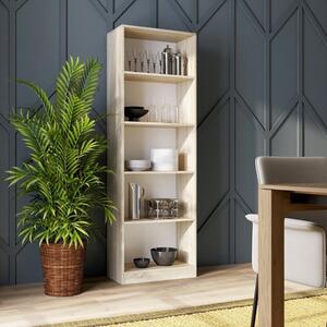 Libreria moderna soggiorno design colonna 60xH182 cm rovere Lago-B