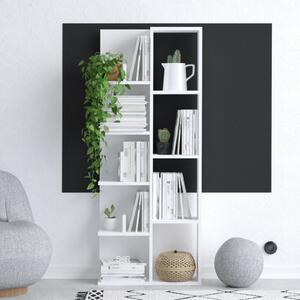 Libreria moderna soggiorno design colonna componibile 60xH150 cm bianco Aurelia
