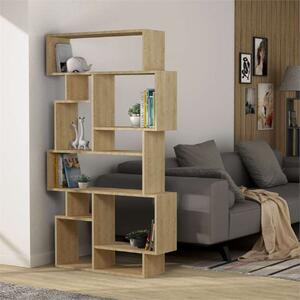 Libreria moderna soggiorno design 96xH168 cm rovere Yanira