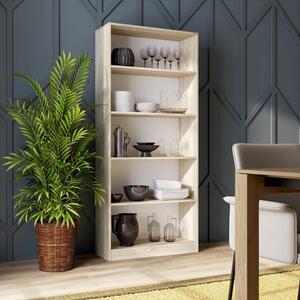 Libreria moderna soggiorno design colonna 80xH182 cm rovere Lago-C
