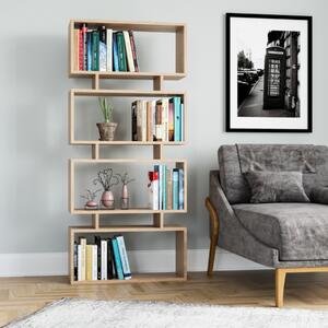 Libreria moderna soggiorno design colonna 72xH161 cm rovere Arvenia
