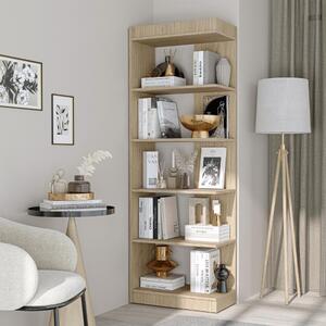 Libreria moderna soggiorno design ufficio 68xH196 cm rovere chiaro Venere