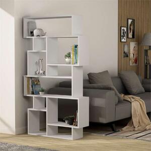 Libreria moderna soggiorno design 96xH168 cm bianco Yanira