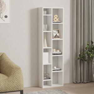 Libreria moderna soggiorno design colonna 44xH150 cm bianco Torin