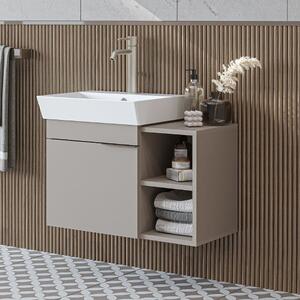 Mobile bagno sospeso lavabo incluso 72 cm tortora Mistral