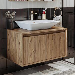 Mobile bagno sospeso lavabo incluso 85 cm rovere Corallo