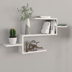 Libreria pensile moderno soggiorno design 104xH49 cm bianco Vireo