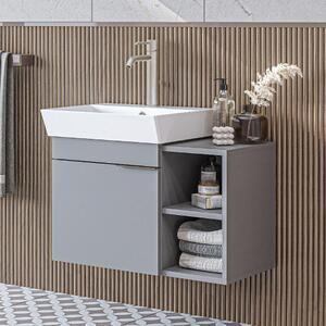 Mobile bagno sospeso lavabo incluso 72 cm grigio Mistral