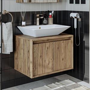 Mobile bagno sospeso lavabo incluso 65 cm rovere Corallo