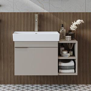 Mobile bagno sospeso lavabo incluso 82 cm tortora Mistral