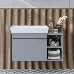 Mobile bagno sospeso lavabo incluso 82 cm grigio Mistral