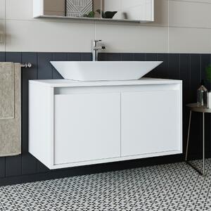 Mobile bagno sospeso lavabo incluso 85 cm bianco Corallo