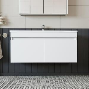 Mobile bagno sospeso lavabo incluso integrato 100 cm bianco Nerea