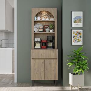 Mobile da cucina dispensa multiuso 60xH179 cm rovere Coffee
