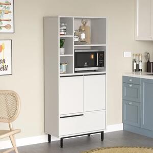 Mobile da cucina dispensa multiuso 2 ante 1 ribalta 75xH162cm bianco Kenzo