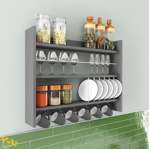 Mobile cucina portaspezie sospeso design multiuso 85xH65 antracite Server